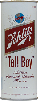 Schlitz Beer Tall Boy 1 Pull Tab Can